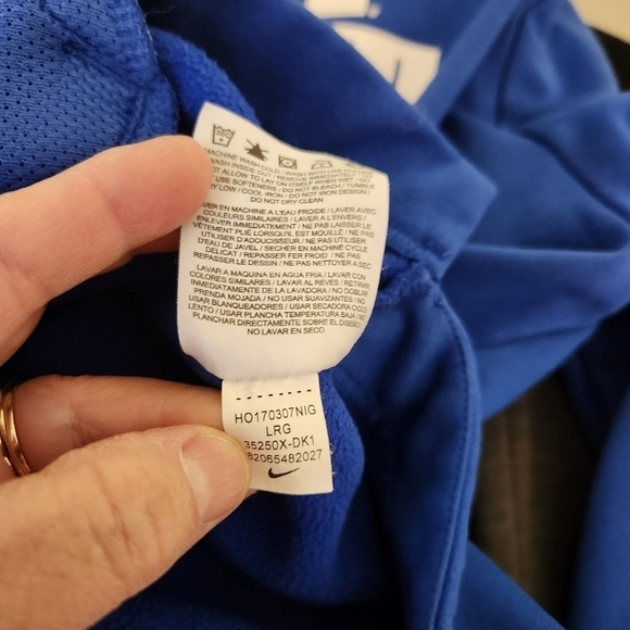 Duke Nike Dri Fit Mens Basketball Drop Circuit Pullover Hoodie Blue, sz Lg - Picture 10 of 10